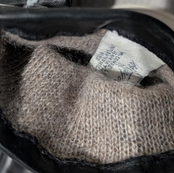 Vintage 90s Lord & Taylor Fownes Leather Gloves With 100% Cashmere Lining - Picture 4 of 5